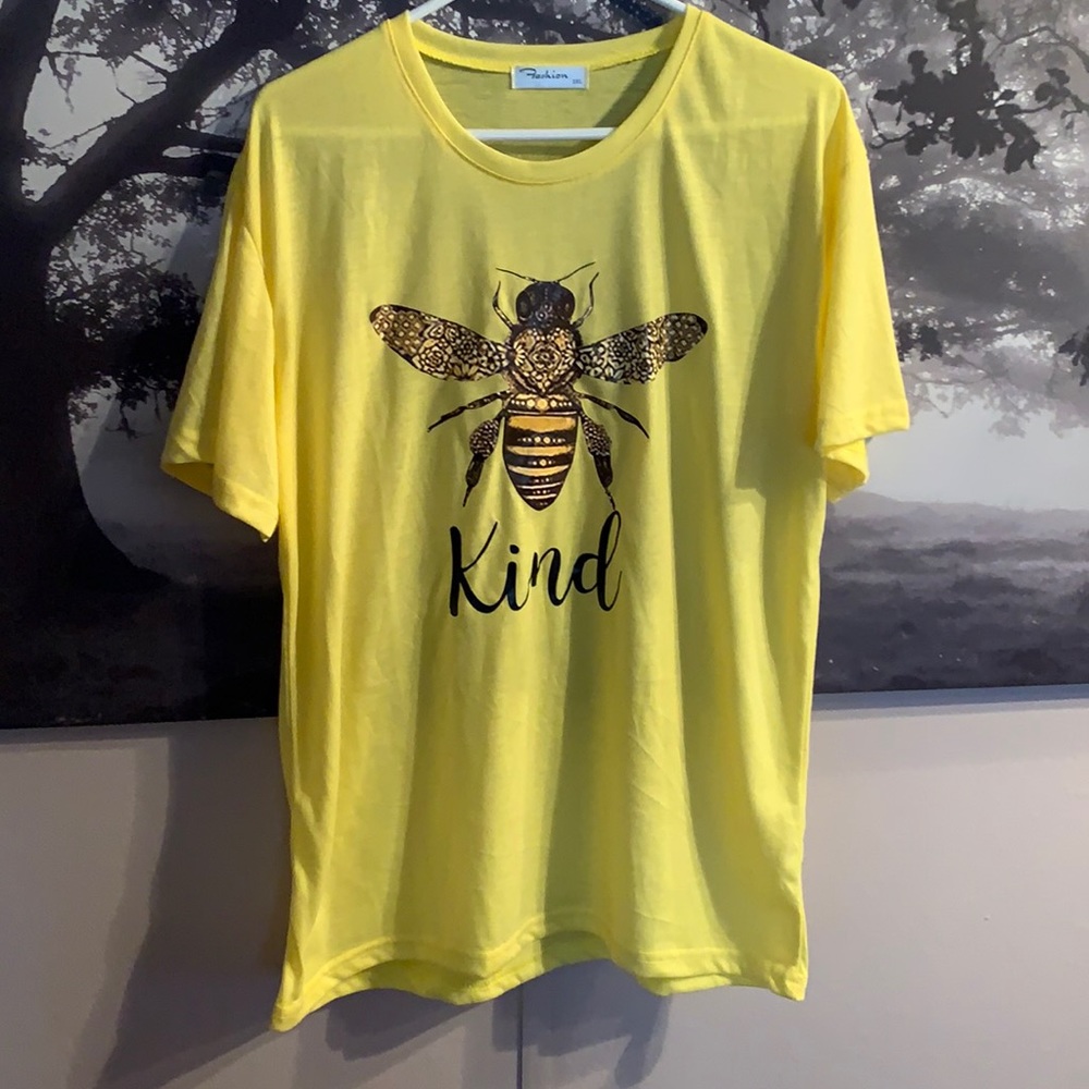 Bee Kind yellow t shirt